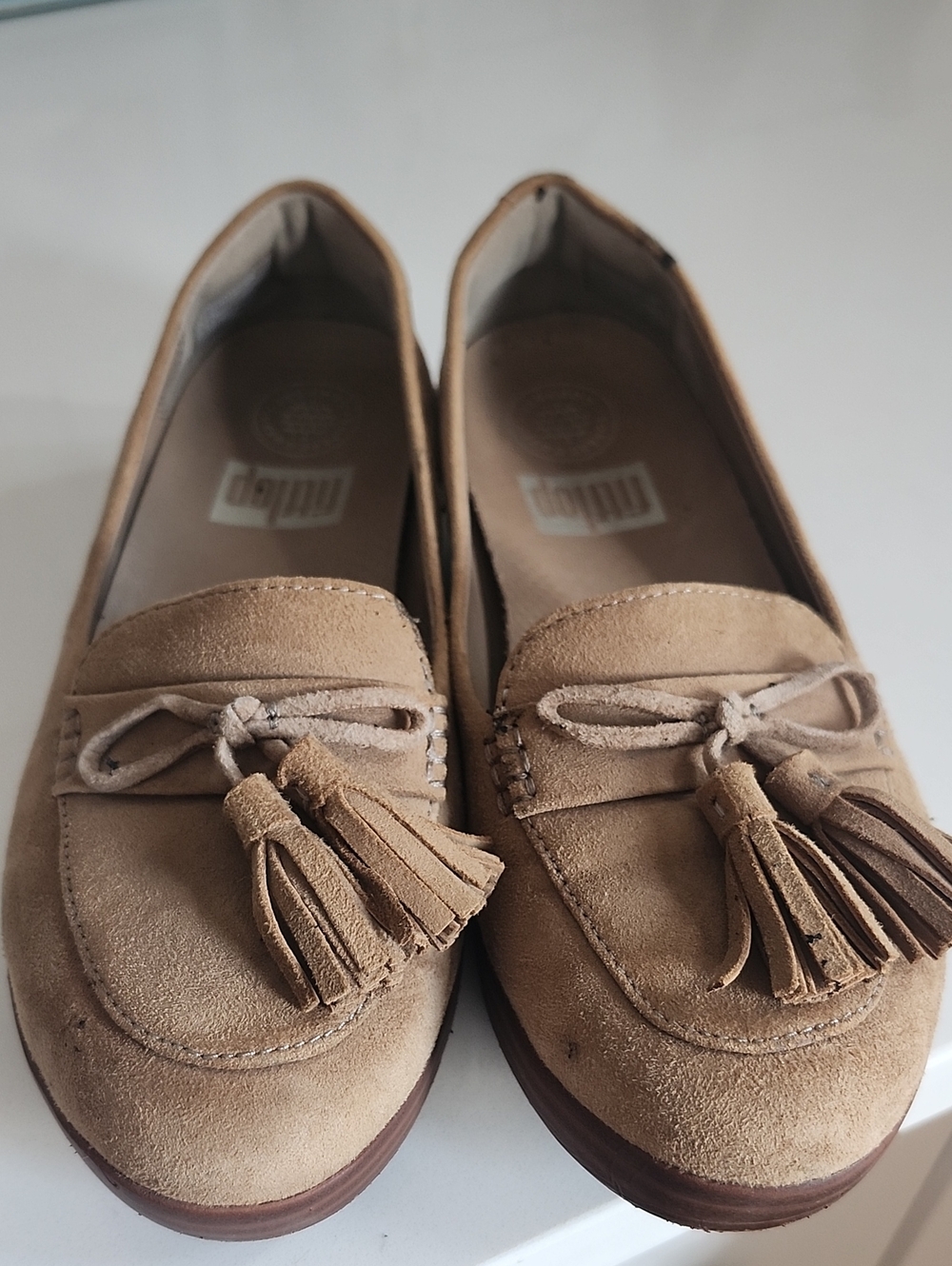 Fitflop Women's Tan Suede Tassel Loafers
